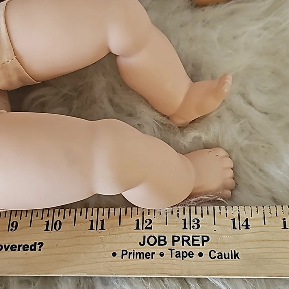 2 cute soft body dolls blonde hair and dark